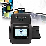 Film and Slide Scanner, Digital Film Slide Scanner, Converts 35mm, 126KPK, 110, Super 8 Negatives 135 126 110 Slides into JPEG 22MP(EU)