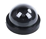Luxula Dummy Security Round CCTV Camera with Flashing Red LED Light for Home, Hotel, Office