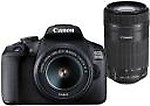 Canon EOS 1500D (EF S18-55mm/55-250mm IS II Lens) DSLR Camera with 16GB Card and Carry Case