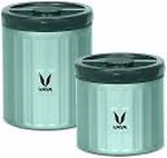 Vaya Preserve 800 ml Green - Vacuum Insulated Stainless Steel Meal Container, Meal Carrier, 1 x 300 ml + 1 x 500 ml, 2 Containers Lunch Box  (800 ml)