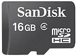 SANDISK 16 GB MICRO SDHC CARD CLASS-4