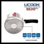 Ucook Aluminium Silvo Bulging Shape Inner Lid Cooker Pressure Cooker, 3 Litre, Standard