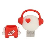 Microware Red Music Man Cartoon Silicone USB Flash disk, Special for All Kinds of Festival Day Gifts (8GB)