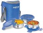 Milton Cube-3 Stainless Steel Tiffin Lunch Box, 300 ml each Container 3 Containers Lunch Box  (300 ml)