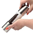 DR Mall Krab Stainless Steel 2 in 1Spice Sauce Grinding Salt Herb Pepper Mill Kitchen Tool