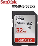 Sandisk 533X 32 GB Ultra SDHC Class 10 80 MB/s Memory Card