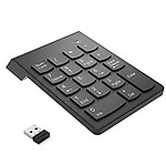Storin Wireless Numeric Keypad, 2.4G -18-Key USB Silent Financial Numeric Keypad for Laptop Tablet Desktop PC Computer