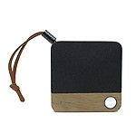 Efillooc ZenBox Mini Wireless Bluetooth Speaker Fabric and Wood Finish (Walnut)