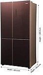 Haier 531 L Inverter Frost-Free Side-by-Side Refrigerator (HRB-550CG, Chocolate)