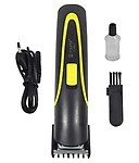 MILAN TRADING Black and Yellow Rechargeable Electric Hair Beard Trimmer for Men and Women