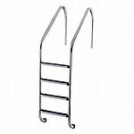 WATERTECH SYSTEMS Swimming Pool Ladder for In Ground Pools Heavy Duty 4-Step Stainless Steel Pool Step Ladder