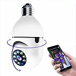 SIOVS Ptz WiFi Outdoor Wireless Bulb Camera 1080P with Color Night Vision Recording