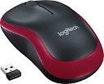Logitech M 185 RED Wireless Optical Gaming Mouse  (2.4GHz Wireless)