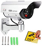 Stibnite Realistic Looking Dummy Security CCTV Fake Bullet Camera with Flashing LED Light Indication