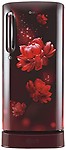 LG 190L 3 Star Direct-Cool Single Door Refrigerator (GL-D201ASCD, Scarlet Charm, Base stand with drawer)