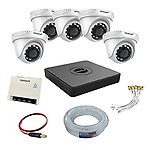 Security Kart Prama 1MP Full CCTV Camera kit with 5 Year Warranty for Home and Office use (PRAMASK1MP5DOME8CH DVR)