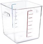 Rubbermaid Commercial FG630800CLR Space-Saving Container 8-Quart Capacity