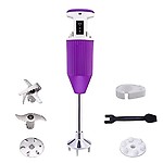 GRINISH Hand Blender Machine Stainless Steel Blade 250 Watt Whisk & Milk Frother for Making Soup/Smoothies