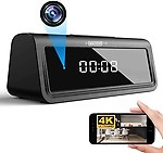 FREDI HD PLUS WiFi Spy Table Clock in 4K Camera with Audio and Video Recorder