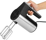 PUHBRHY 500W Electric Hand Mixer with 5 Speed Control Dough Hooks & Detachable Stainless Finish Beater & Whisker