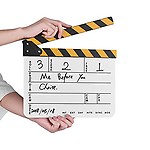 Dry Erase Acrylic Director Film Clapboard Movie TV Cut Action Scene Clapper Board Slate with Yellow/ Stick