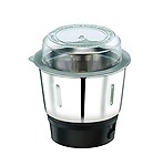 Stainless Steel Mixer Chutney Jar Pot, For Wet & Dry Grinding, Blade Speed: 3 Speed
