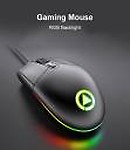 ERetailMart Wired Gaming Mice Mouse USB RGB Backlit Light for PC Laptop Computer Wired Optical Gaming Mouse  (USB 2.0)