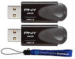 PNY 256GB USB 3.0 Flash Drive Turbo Attaché 4 (Bulk 2 Pack) Works