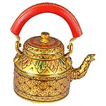 Kaushalam Hand Painted Teakettle - "Golden Glow"Weight: 500grams