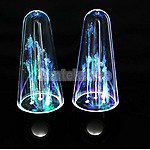 Generic LED Dancing Speakers Water Music Fountain Light for Phone PC Laptop