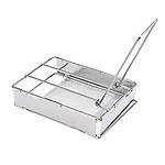 Bajiu Foldable Stainless Steel Toaster Plate Portable Outdoor Camping Bread Toaster Grill