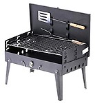 TAGROCK Portable Chrome Plated Briefcase Style Folding Charcoal Barbecue Grill Toaster