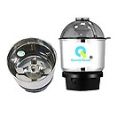 QemiQ Retail Stainless Steel Roasted Coffee Beans Chutney Mixer Grinder Jar for All 4 Teeth Mixers